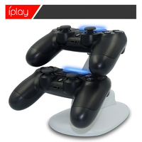 Ładowarka do pada stacja dokująca LED podwójna podstawka ładująca USB PS4 dla Sony Playstation 4 PS4 / PS4 Pro /PS4 Slim, czarny biały 3